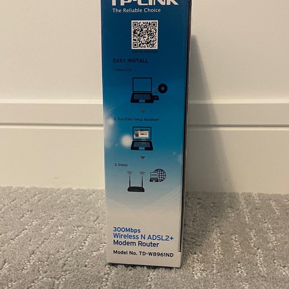 TP-Link Blue and White Wireless N Modem Router - Picture 3 of 5